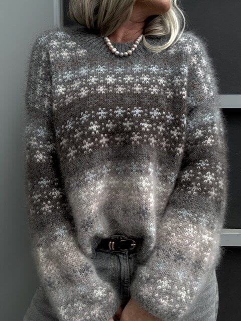 Rikke Bloom Mohair Sweater, Rikke Jönsson | Slate grey (004), Bark brown (013), Cold light beige (006), Warm light beige (016), Cherry blossom (047), Bark brown melange (013m), Dark slate melange (002m), Ice blue (048)