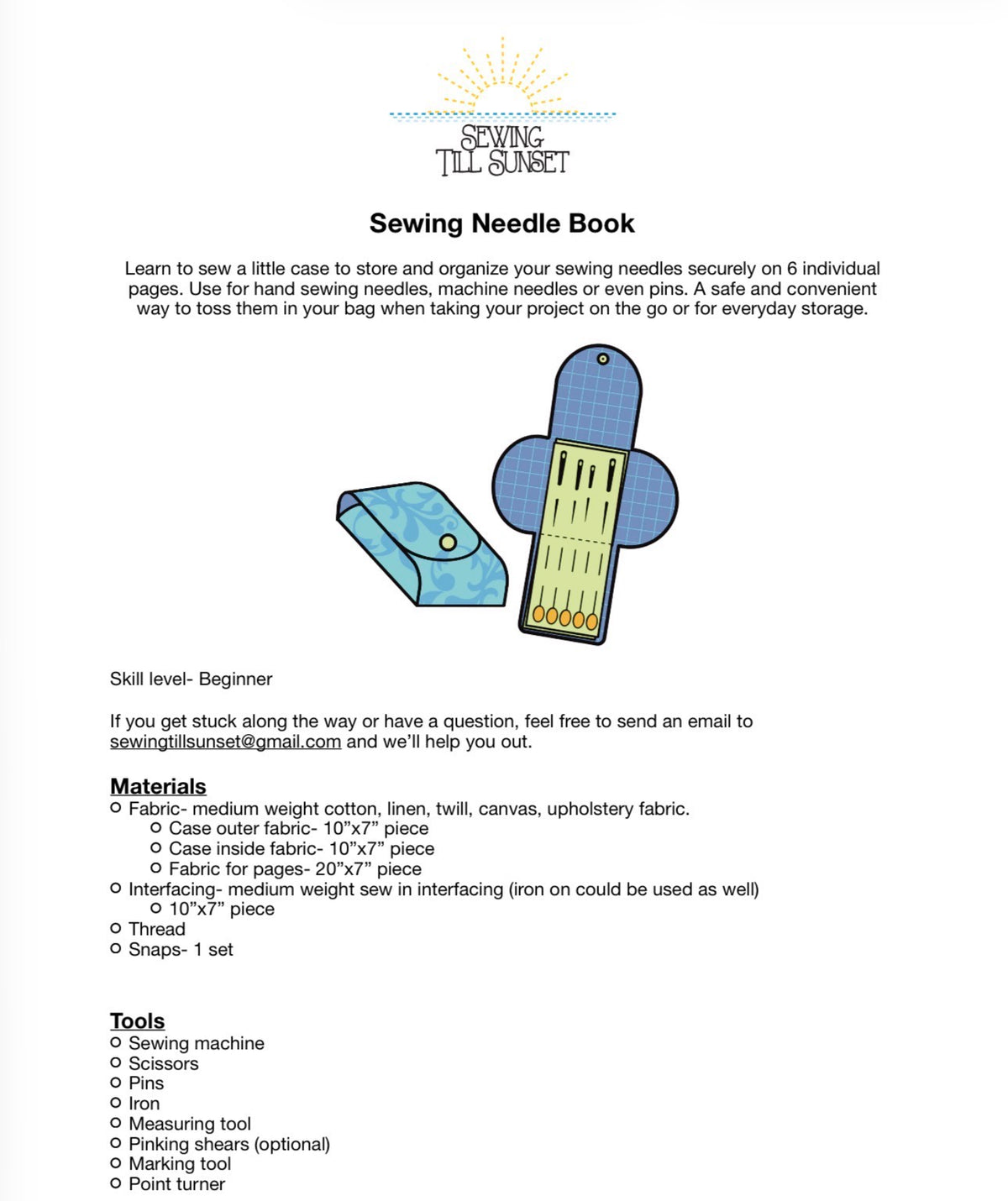 Sewing Needle Book