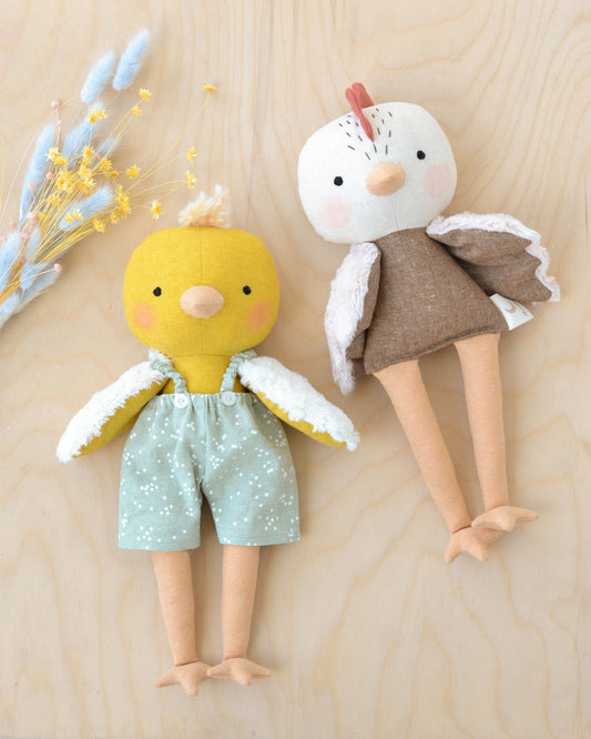 Sewing Pattern - Chick / Chicken doll