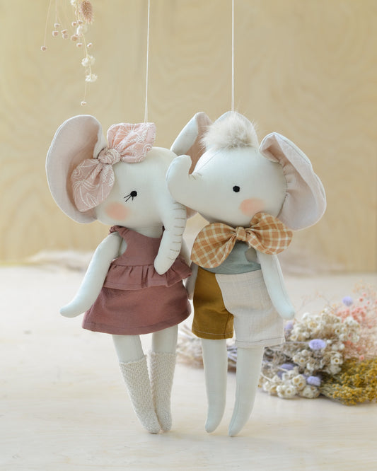 Sewing Pattern - elephant doll