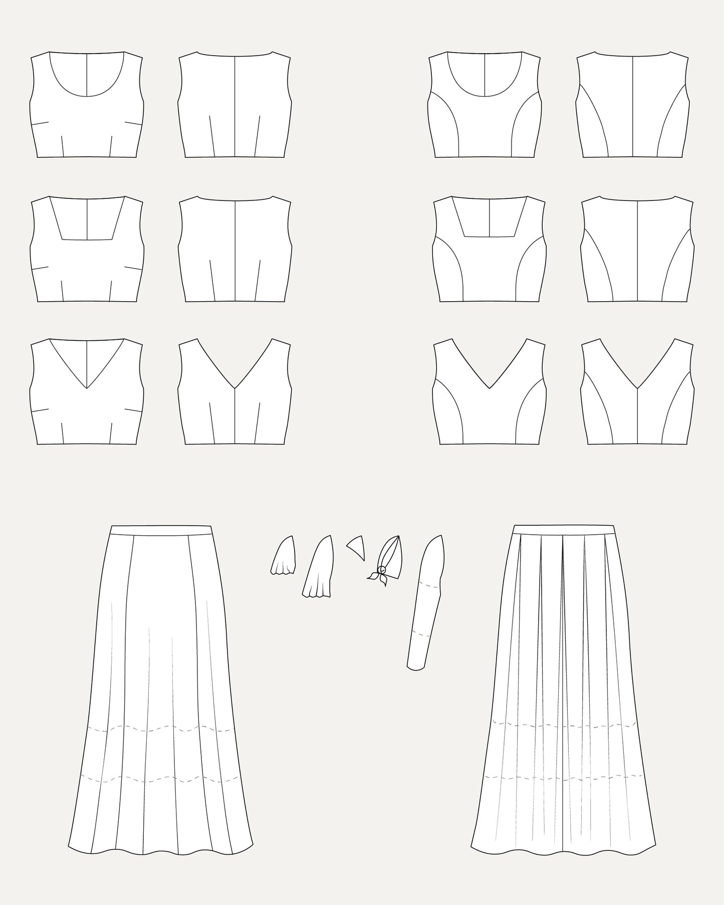 Cashmerette Upton Dress & Skirt Plus Mix & Match Expansion Pack PDF pattern