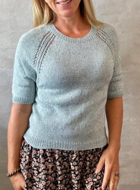 Vera Sommer t-shirt med raglan af Önling, strikkeopskrift Strikkeopskrift Önling