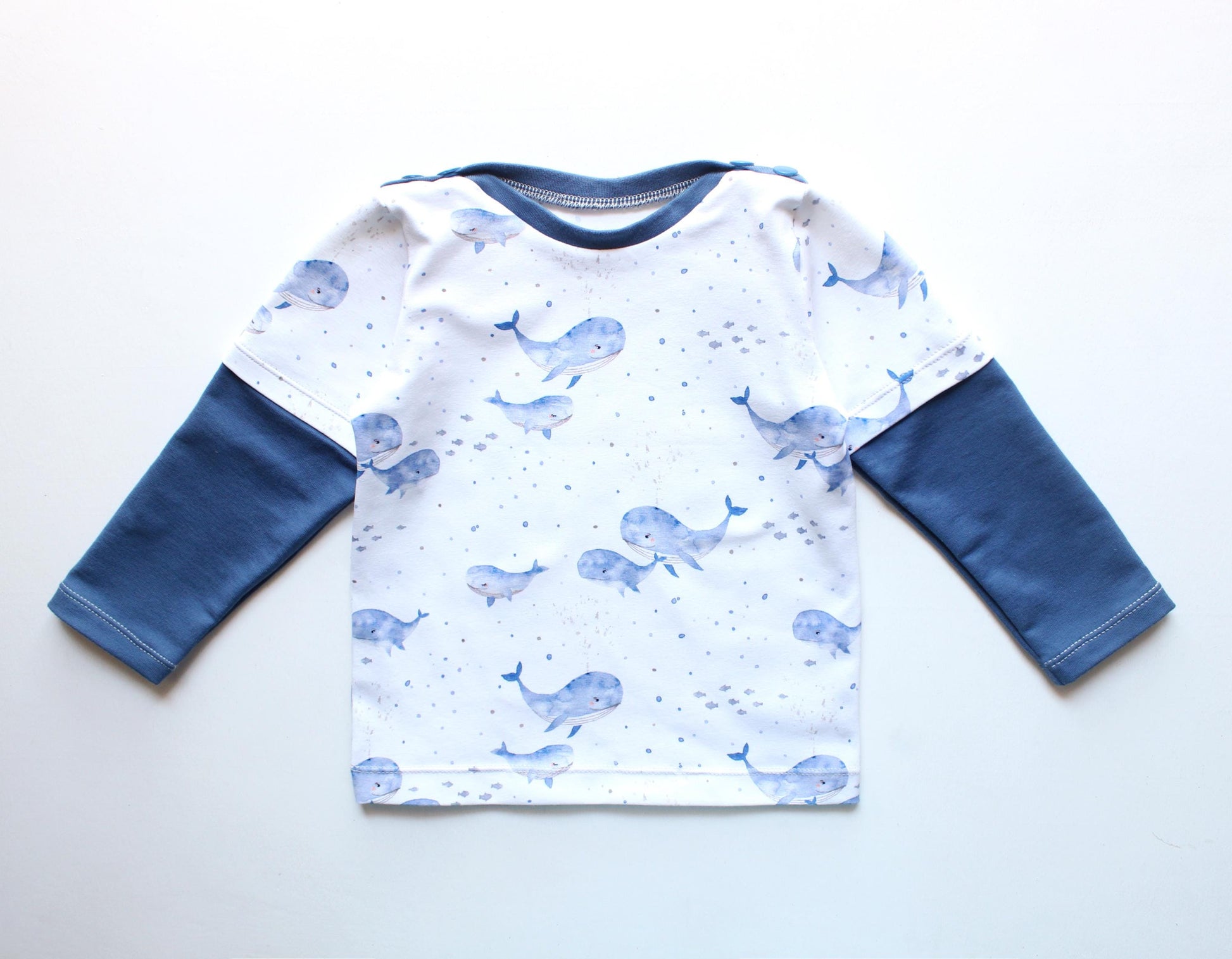 Wave Double Sleeve T-Shirt Pattern