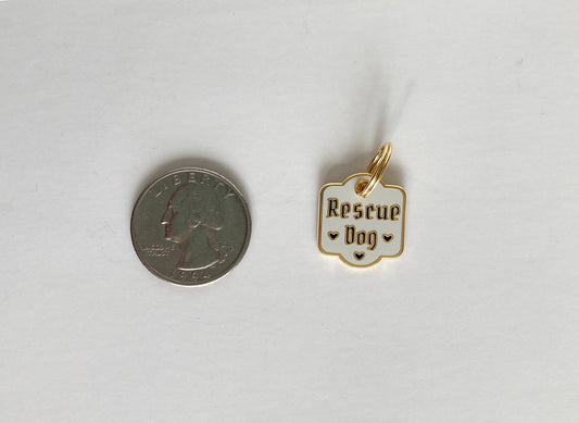 Rescue Dog Pet Collar Charm - homesewn