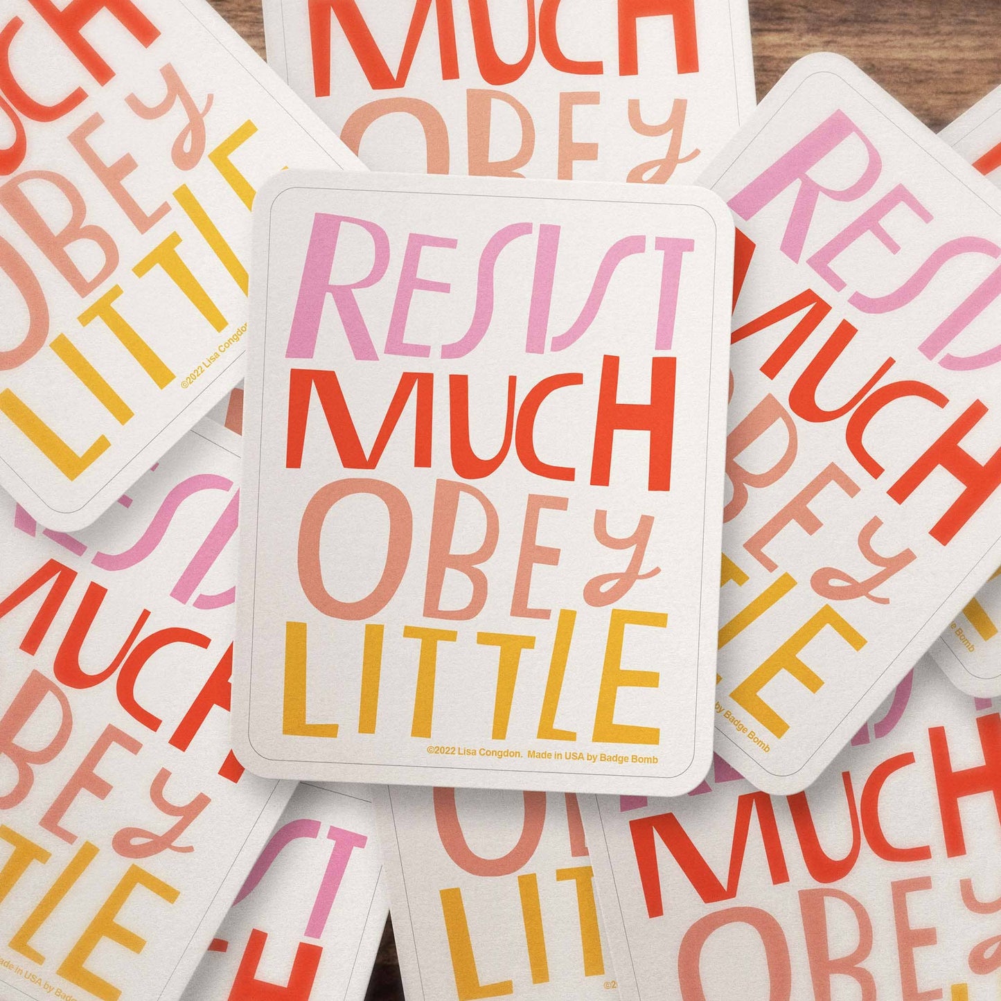 Resist Much Sticker - homesewn
