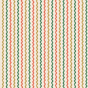 Rifle Paper Co. Basics - Ribbon Stripe - Cream Metallic Fabric - homesewn