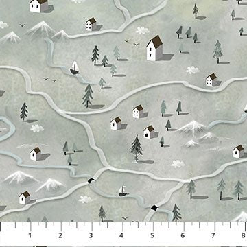 Road Map - Vintage - Figo Quilting Cotton - homesewn