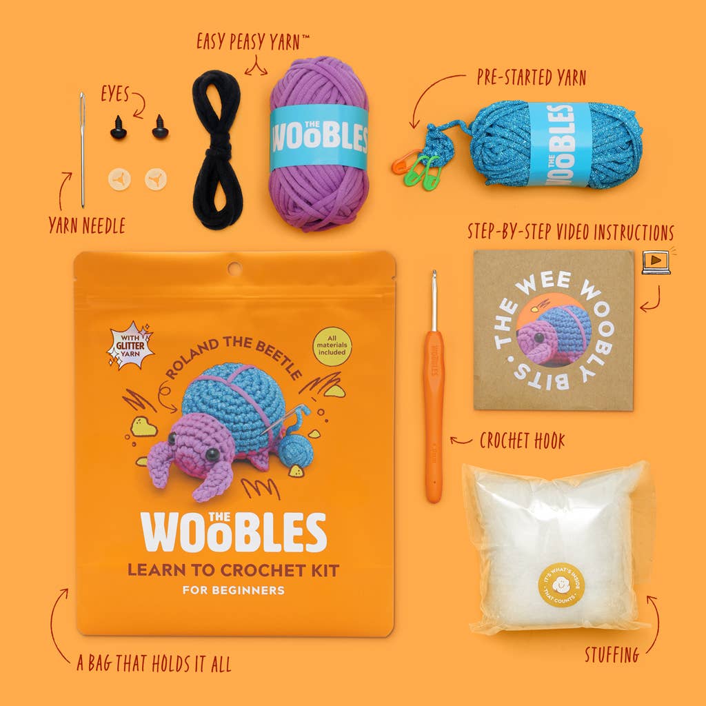 Roland the Beetle Crochet Kit - homesewn