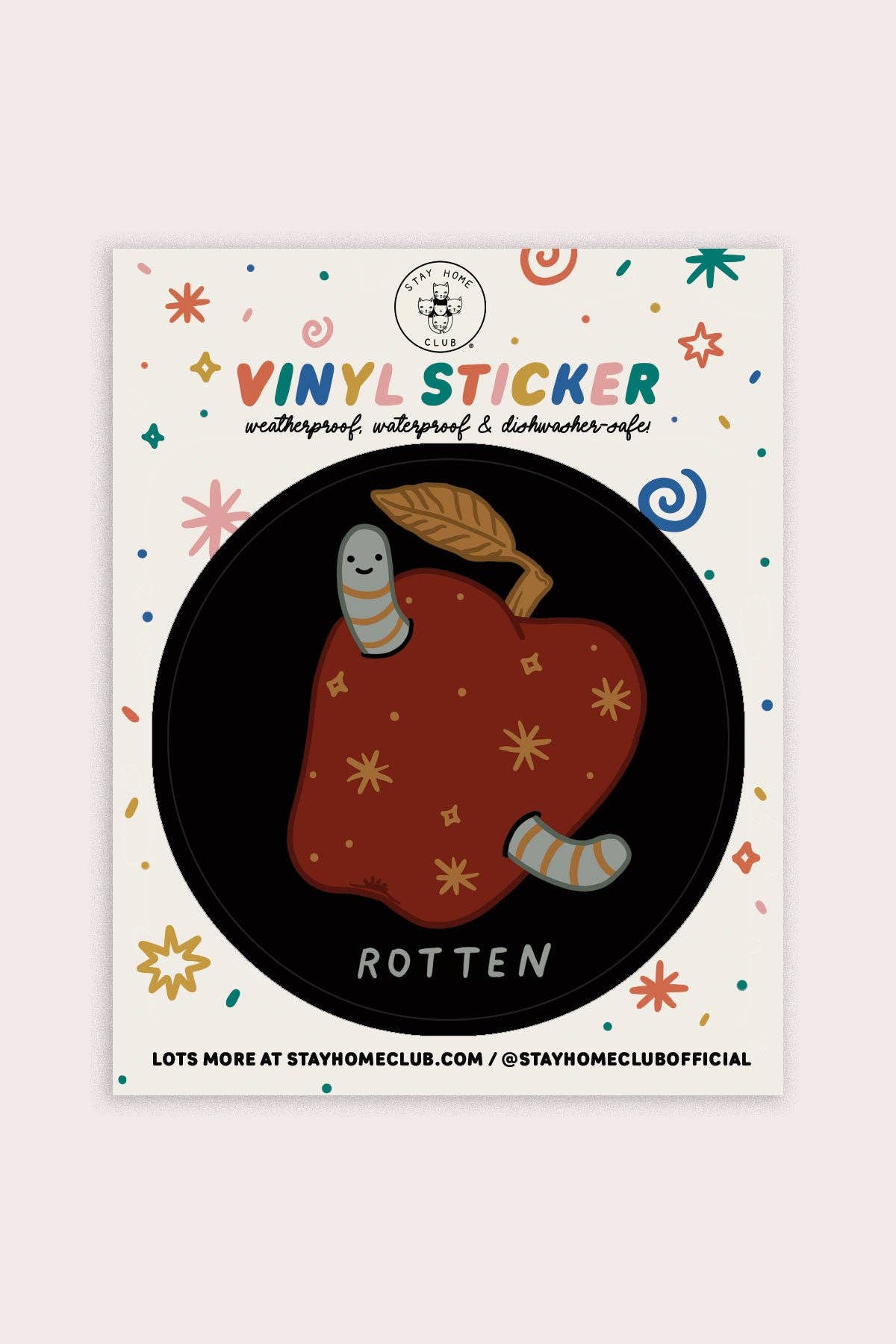 Rotten Apple Sticker | Waterproof Vinyl Sticker - homesewn