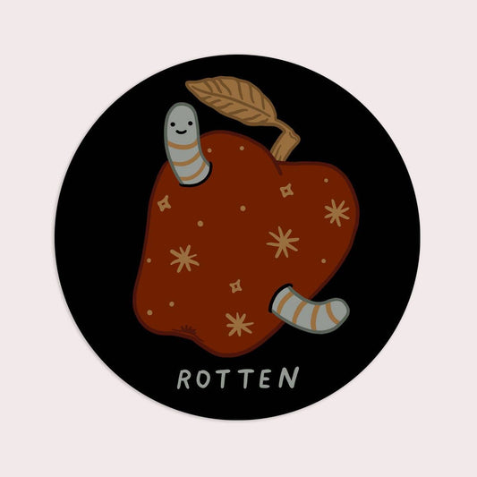 Rotten Apple Sticker | Waterproof Vinyl Sticker - homesewn