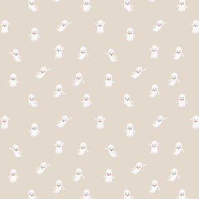 Ghosts - Linen - Rifle Paper Co Halloween quilting cotton