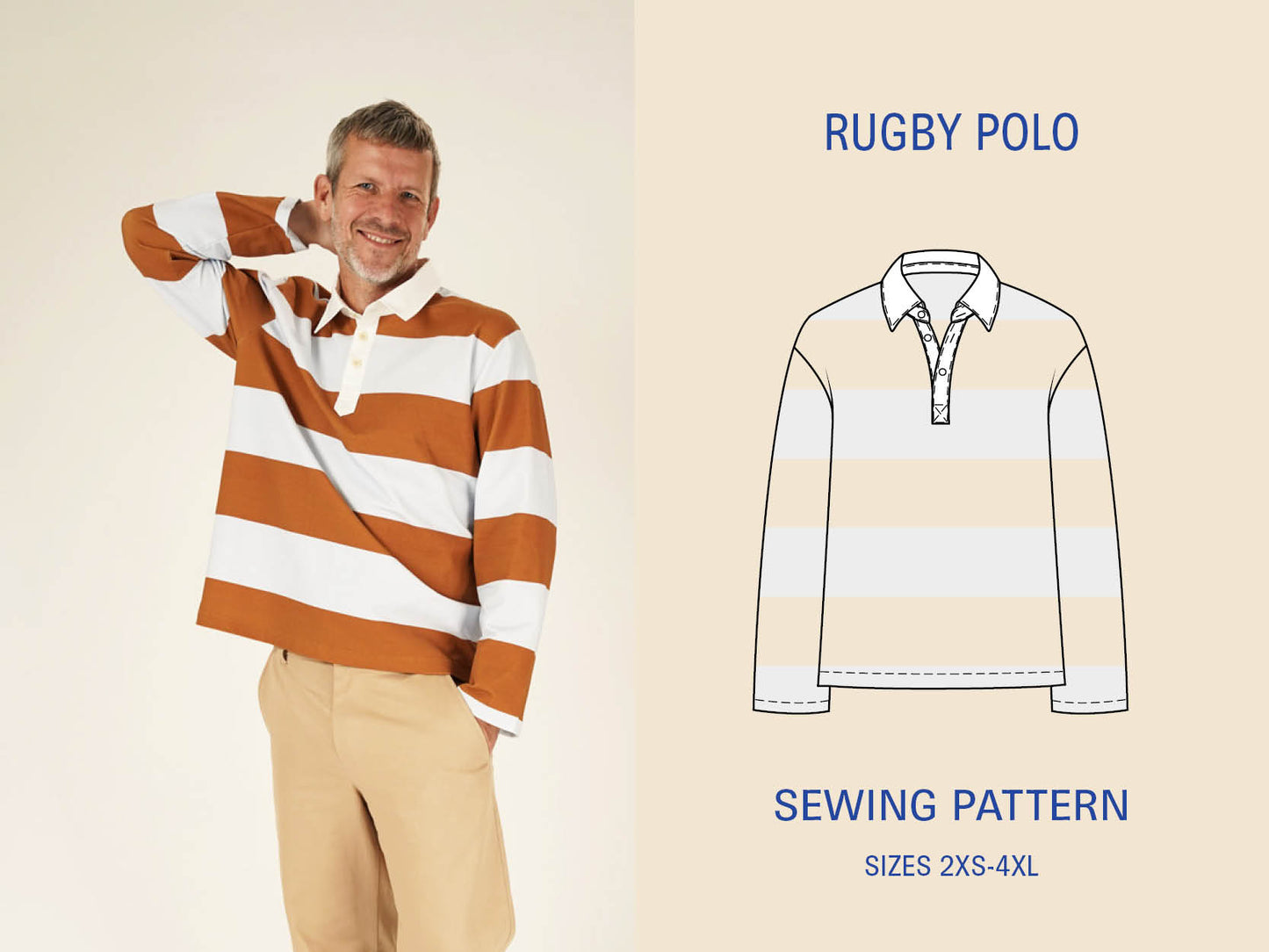 Rugby Polo Shirt Sewing Pattern PDF DOWNLOAD - homesewn
