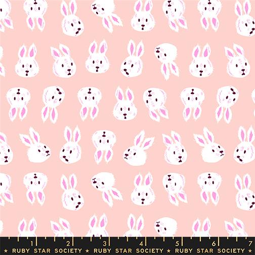 Rushing Rabbit - Vintage Pink - Hello Alice - QUILTING COTTON/POPLIN - homesewn