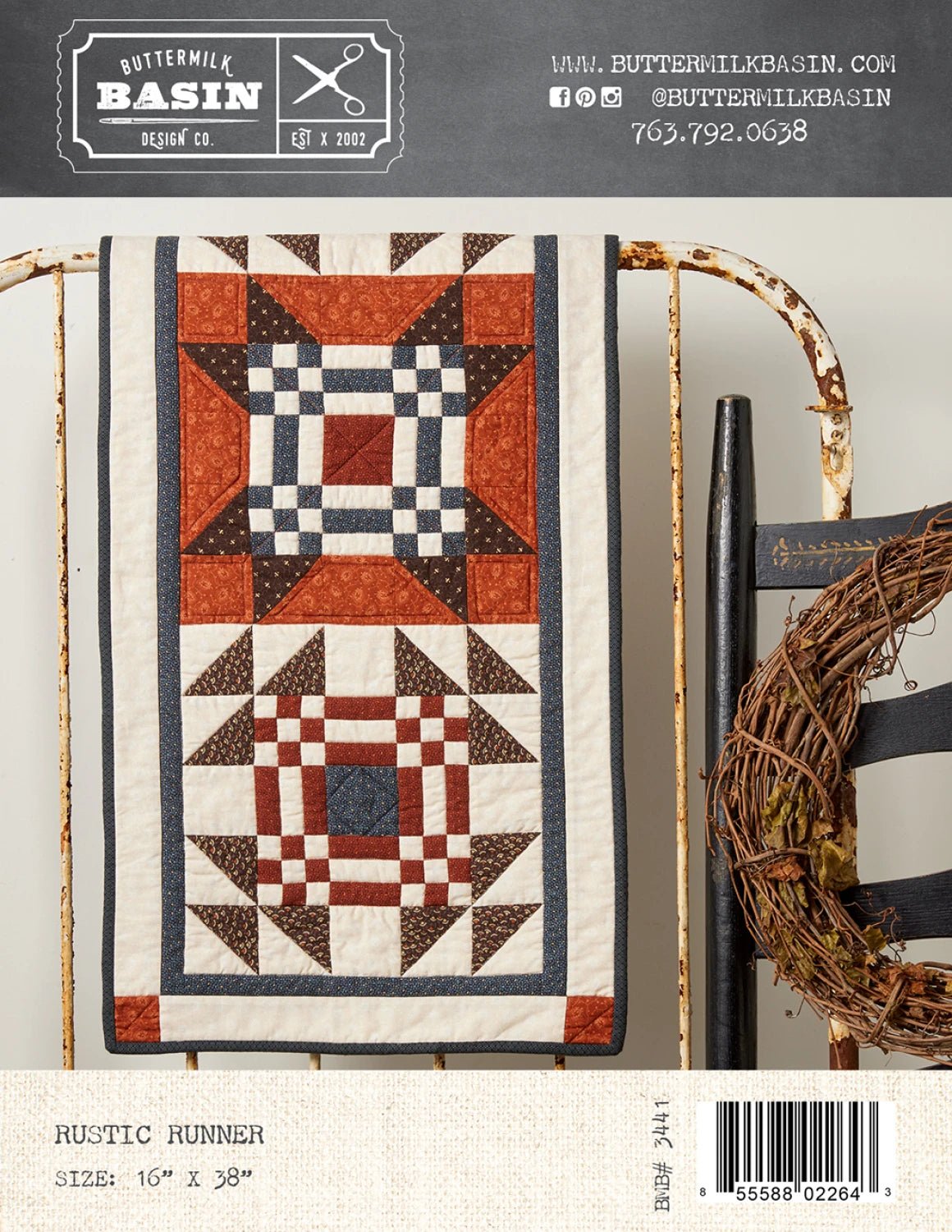 Rustic Runner - Printed Quilt Pattern - homesewn