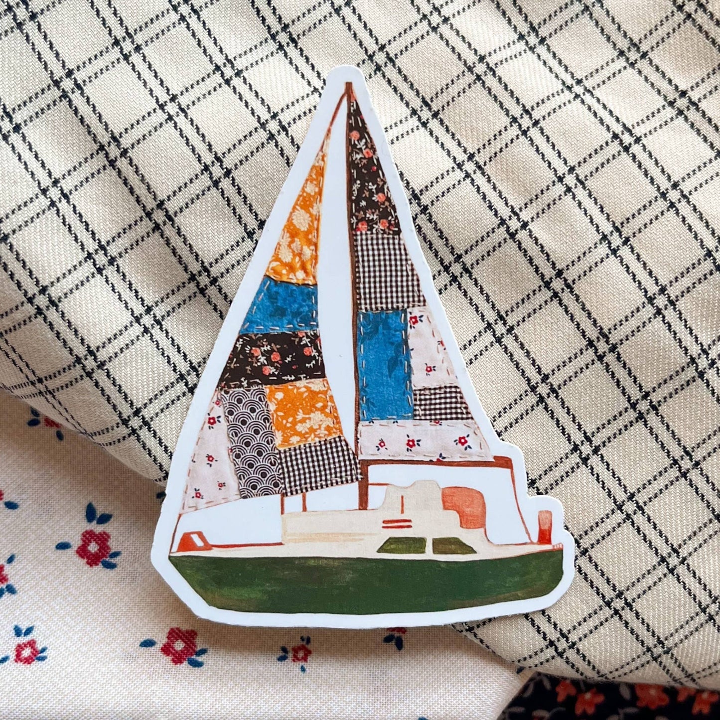 Sailboat Vinyl Sticker, Boat Sticker, Nautical Stickers - homesewn