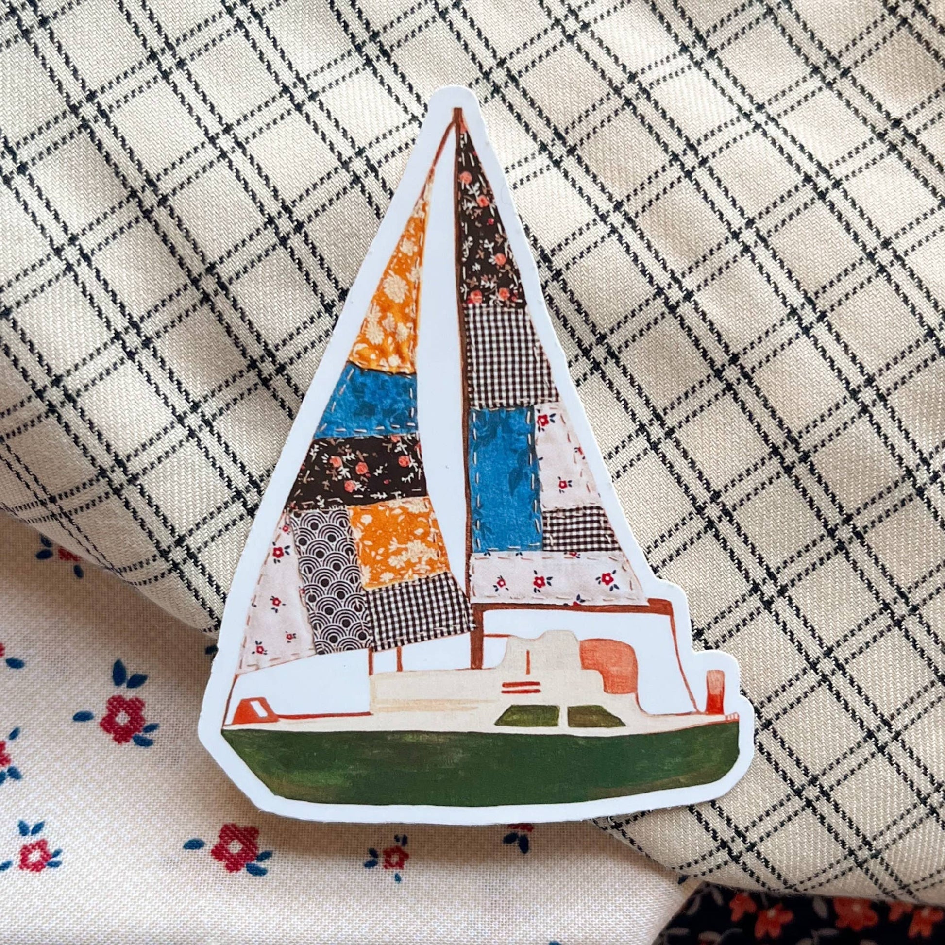 Sailboat Vinyl Sticker, Boat Sticker, Nautical Stickers - homesewn