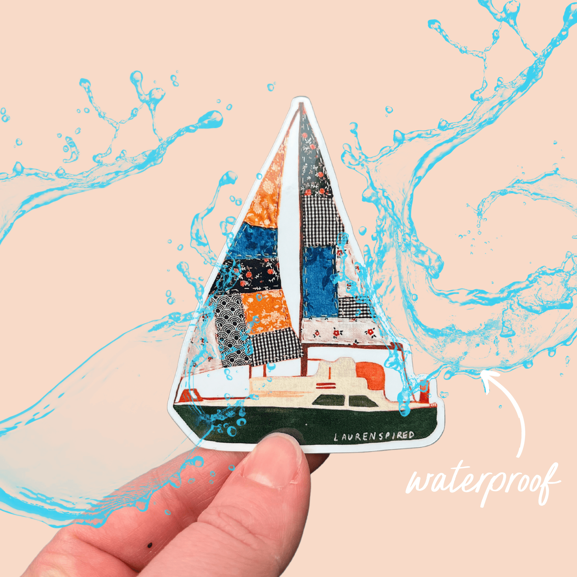 Sailboat Vinyl Sticker, Boat Sticker, Nautical Stickers - homesewn