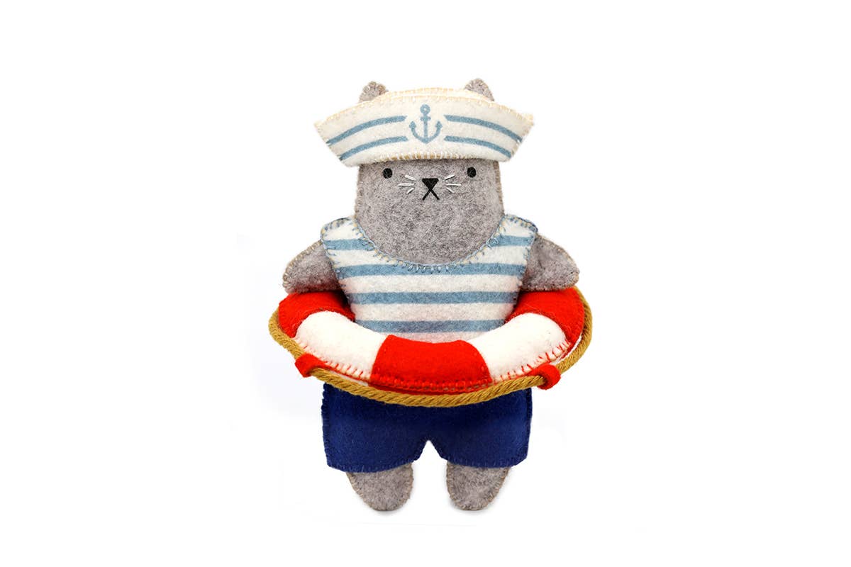 Sailor Cat Felt Doll Kit - homesewn