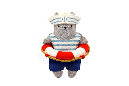 Sailor Cat Felt Doll Kit - homesewn