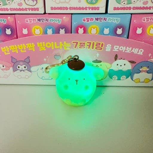 Sanrio Mood Lighting Charaters Figure Key RIng Zipper Charm - homesewn