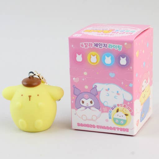Sanrio Mood Lighting Charaters Figure Key RIng Zipper Charm - homesewn