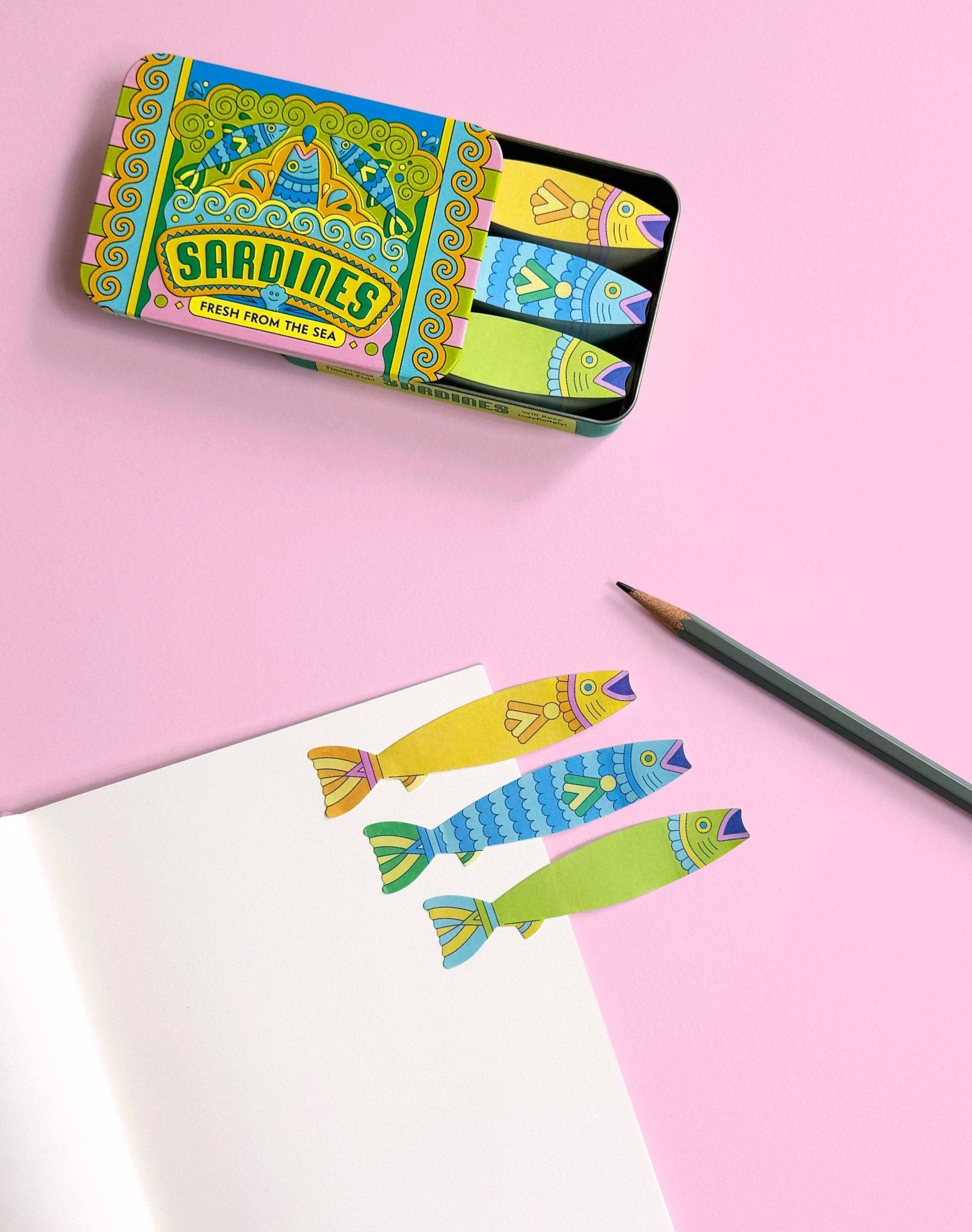Sardines Fishy Sticky Notes - homesewn