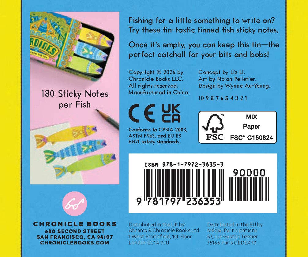 Sardines Fishy Sticky Notes - homesewn