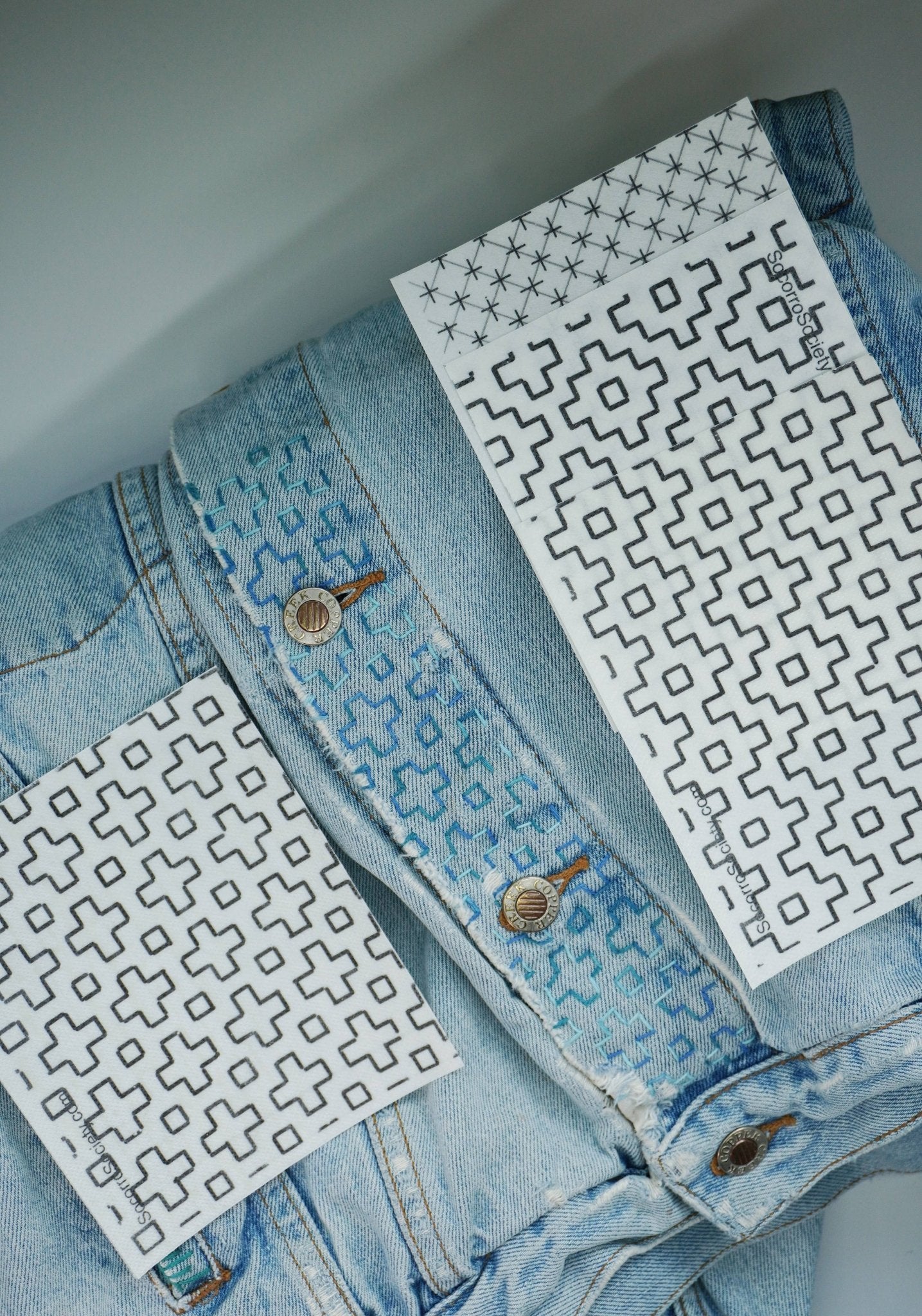 Sashiko Inspired Mending Stick and Stitch Patterns - Vol 2 - homesewn