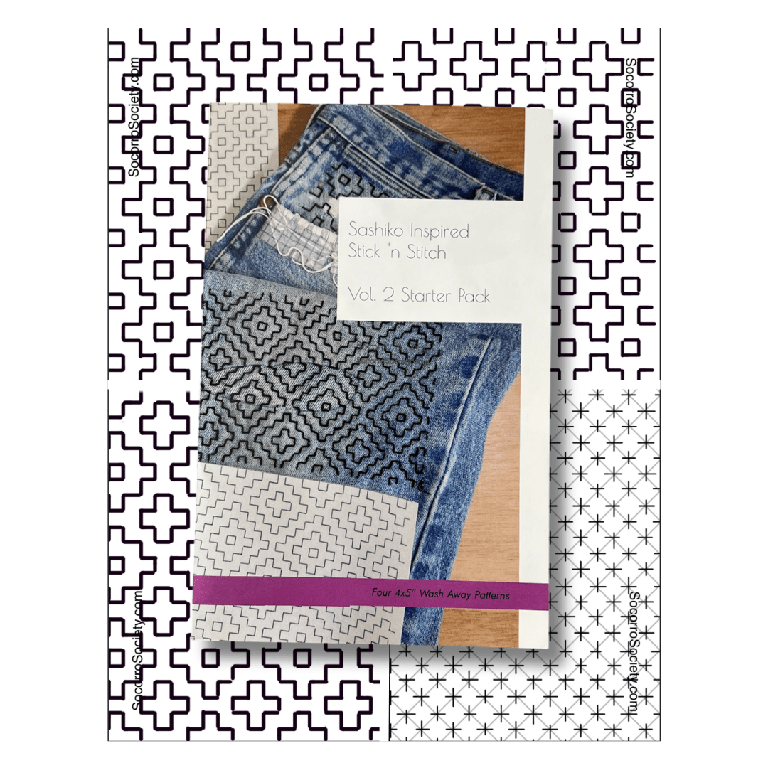 Sashiko Inspired Mending Stick and Stitch Patterns - Vol 2 - homesewn