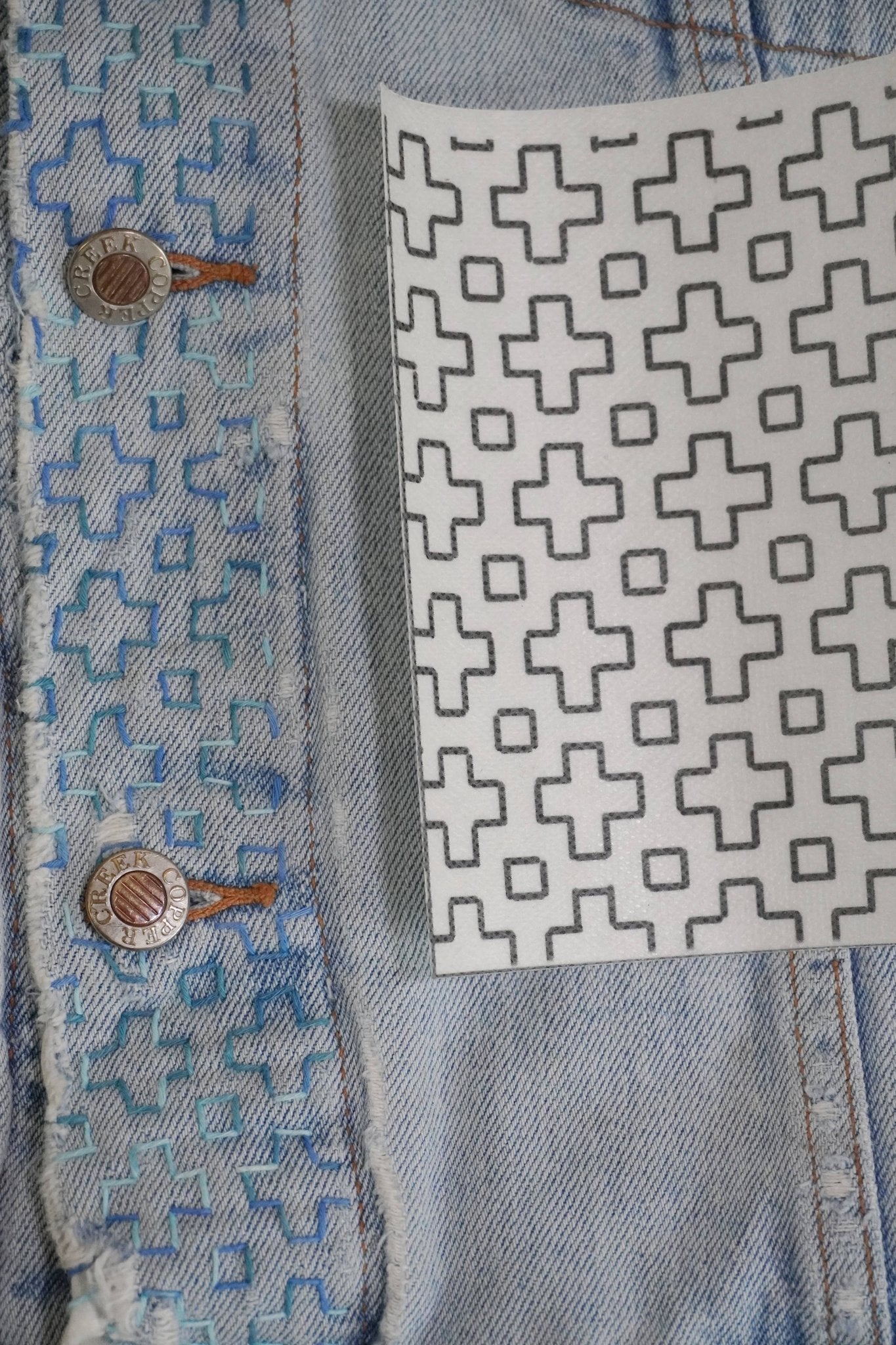 Sashiko Inspired Mending Stick and Stitch Patterns - Vol 2 - homesewn