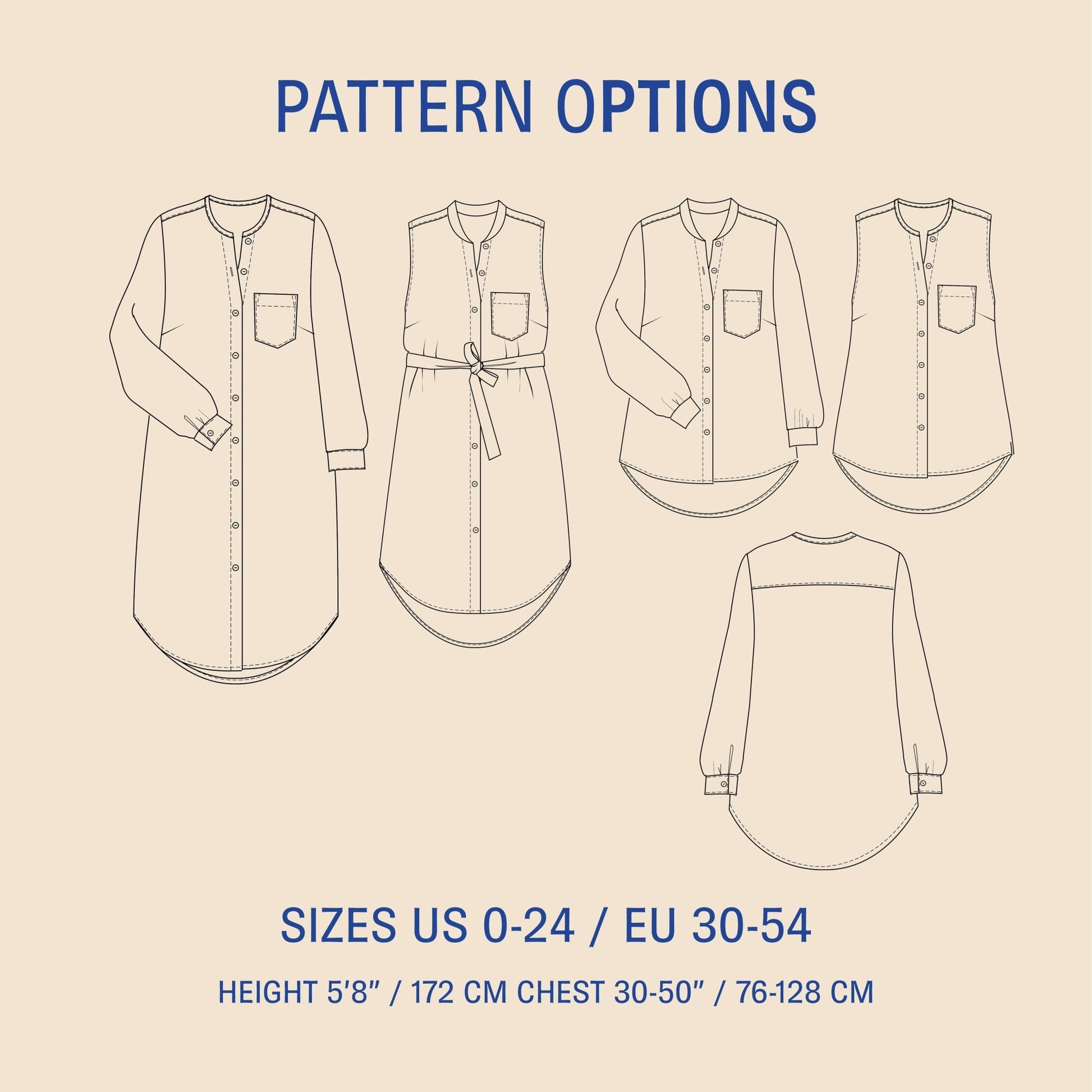 Savannah Shirt Sewing Pattern PDF DOWNLOAD - homesewn
