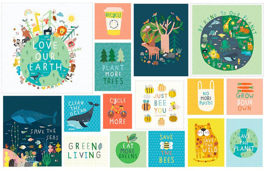 Save the Planet - Eco Phrase Panel - homesewn