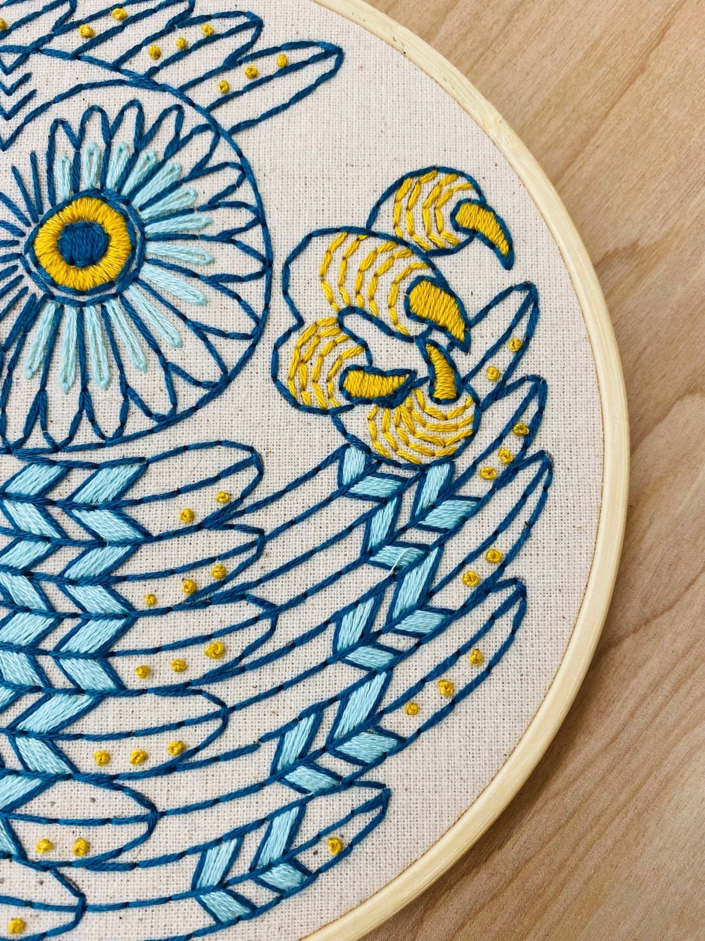 Saw Whet Owl Complete Embroidery Kit - homesewn