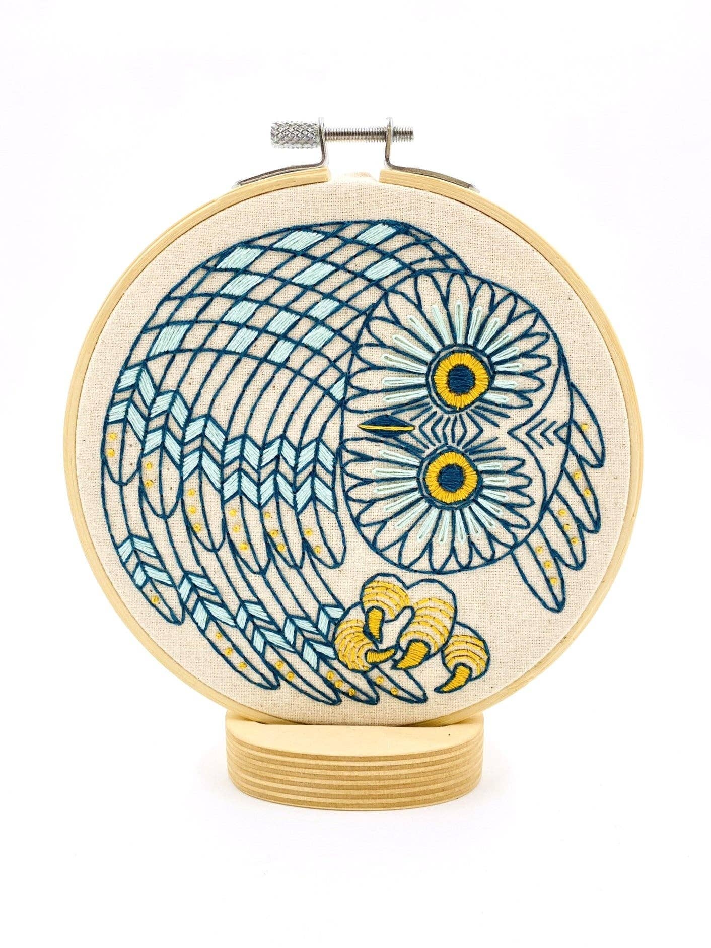 Saw Whet Owl Complete Embroidery Kit - homesewn