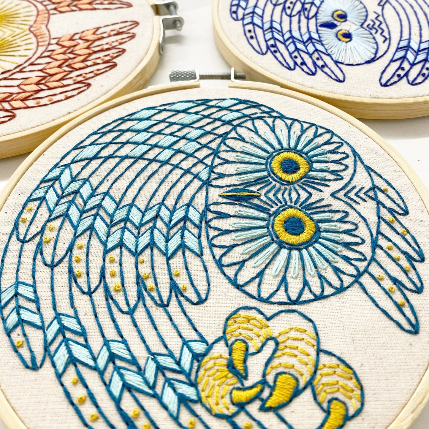 Saw Whet Owl Complete Embroidery Kit - homesewn