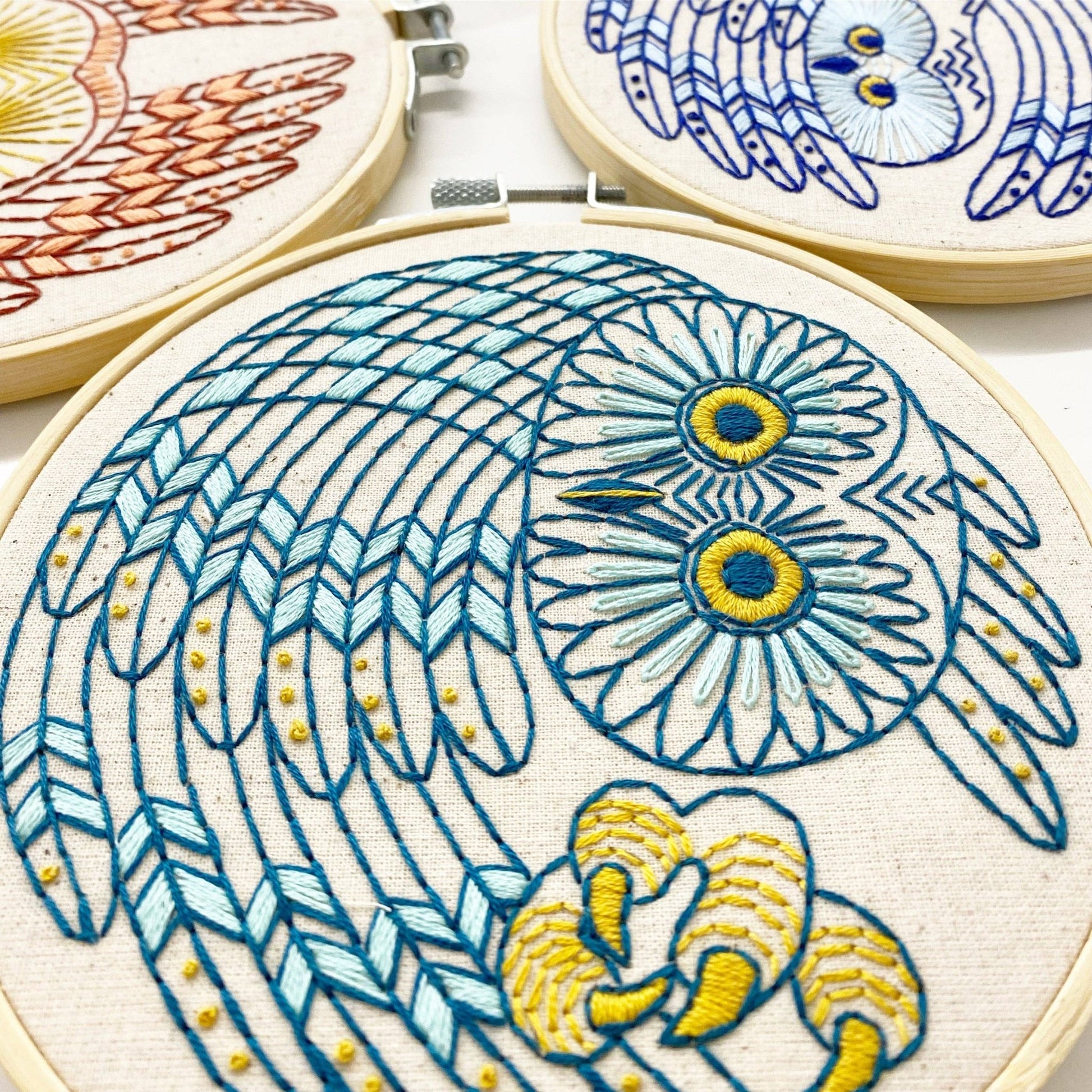 Saw Whet Owl Complete Embroidery Kit - homesewn