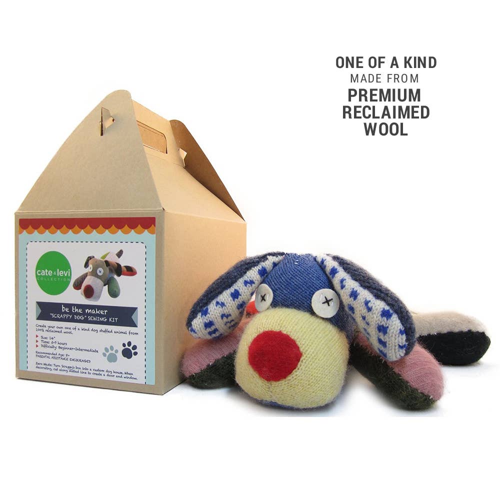 Scrappy Dog Stuffed Animal Kit | DIY Stuffed Animal Kit - homesewn