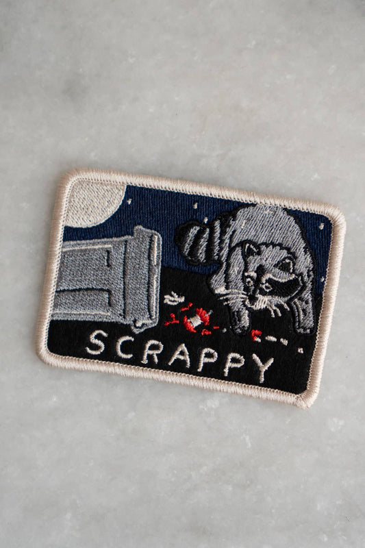 Scrappy Raccoon (Trash) Sticky Patch | Embroidered Patch - homesewn