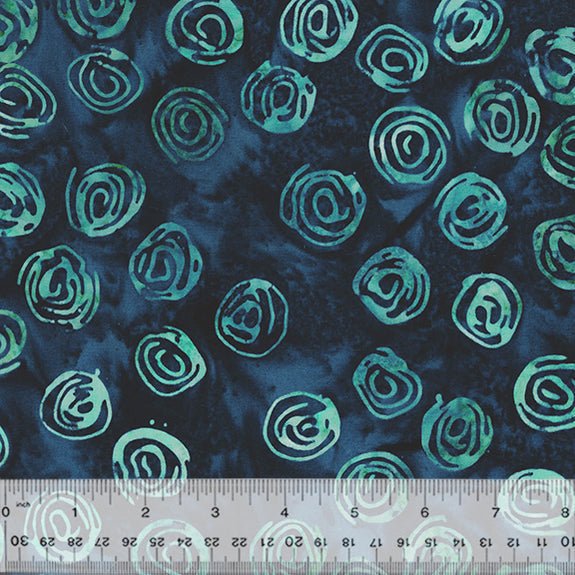 Scribble Dot - Juniper - Baliscapes - BATIK COTTON FABRIC - homesewn