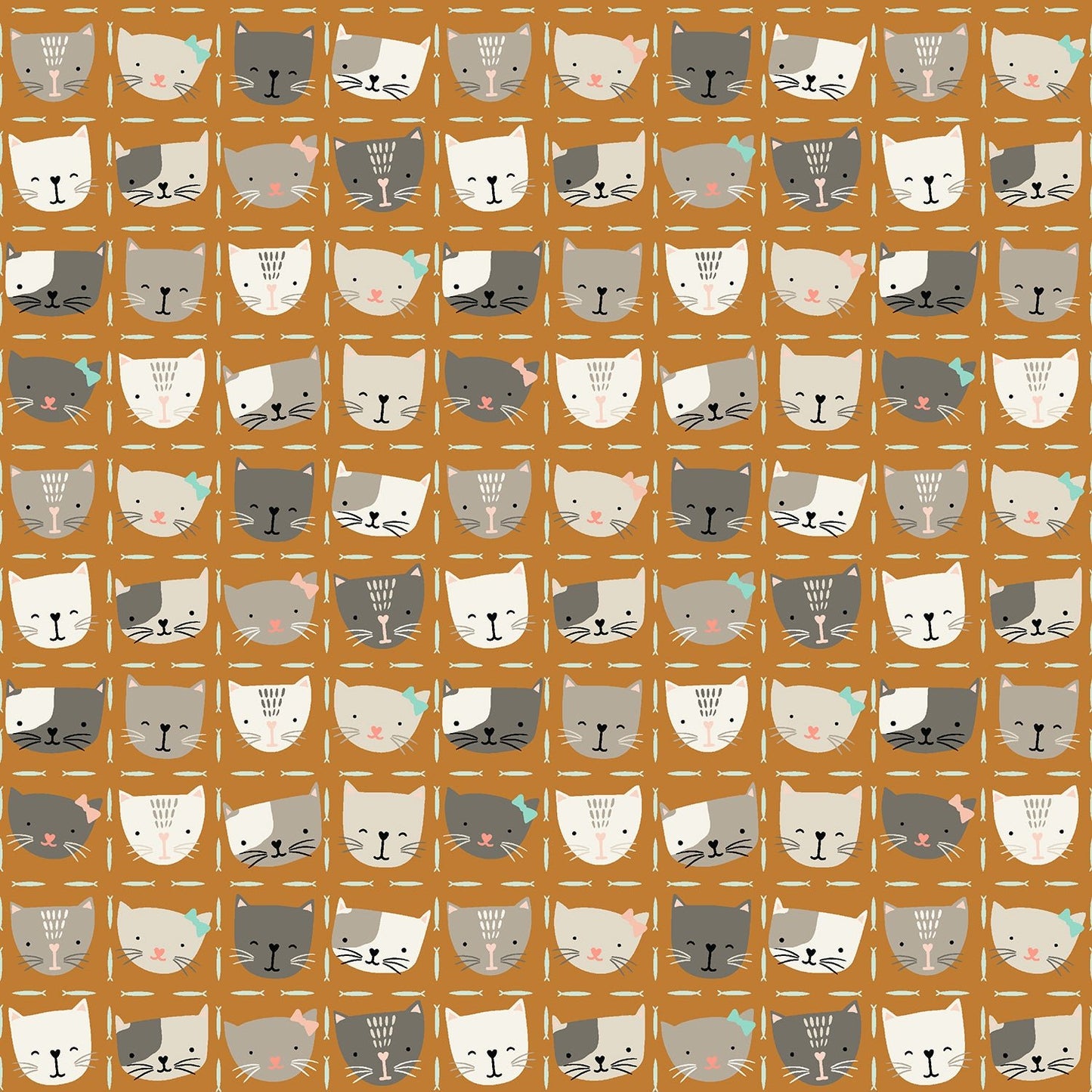 SD100 - SM2 Kitty Kats - Kitty Kat Kuties - Smoke Fabric - homesewn