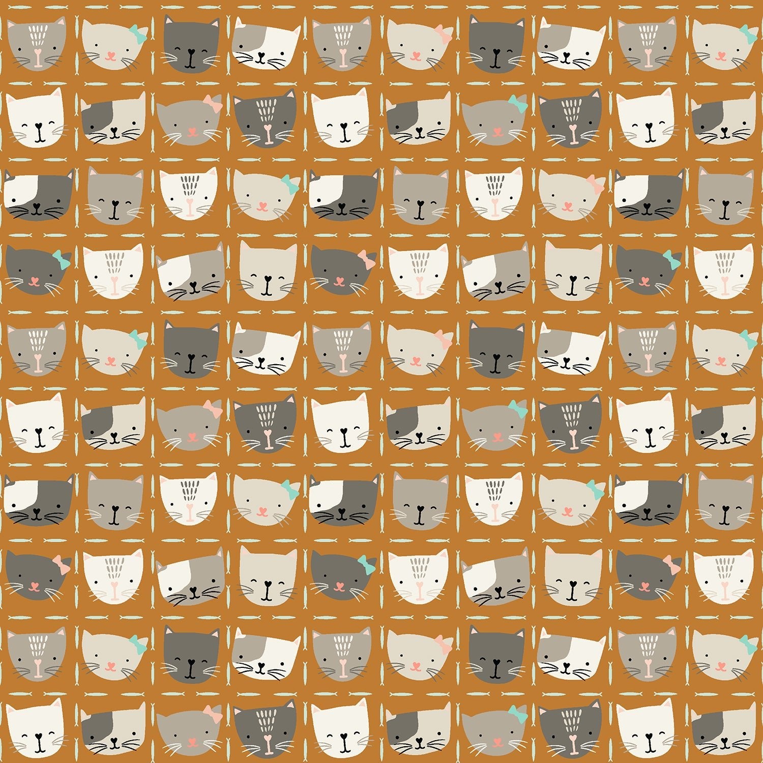 SD100 - SM2 Kitty Kats - Kitty Kat Kuties - Smoke Fabric - homesewn