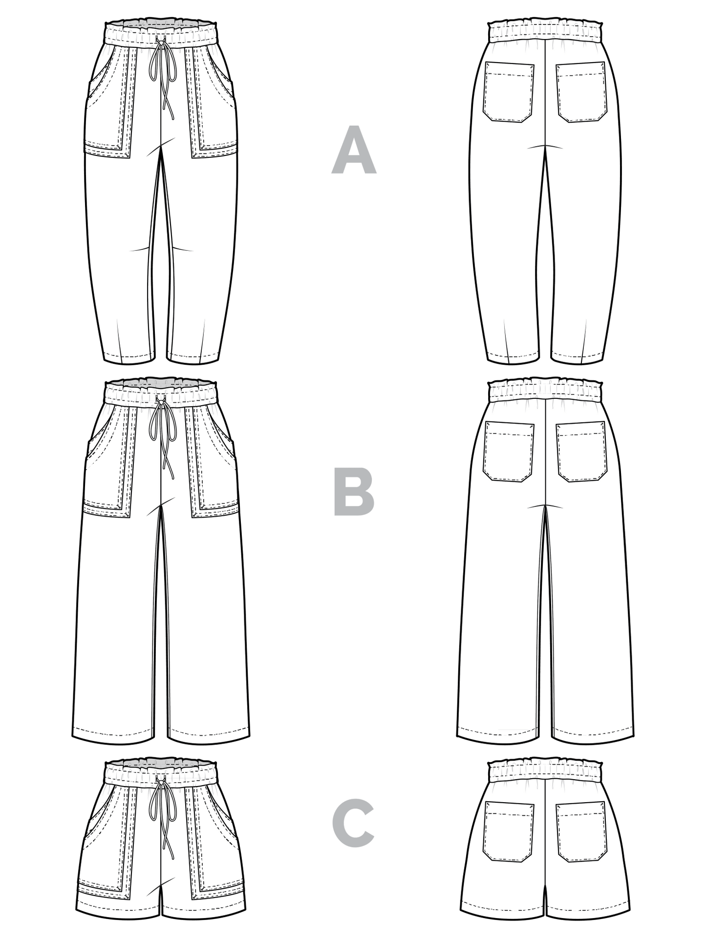 Sepia Pants + Shorts Pattern PDF Download - homesewn
