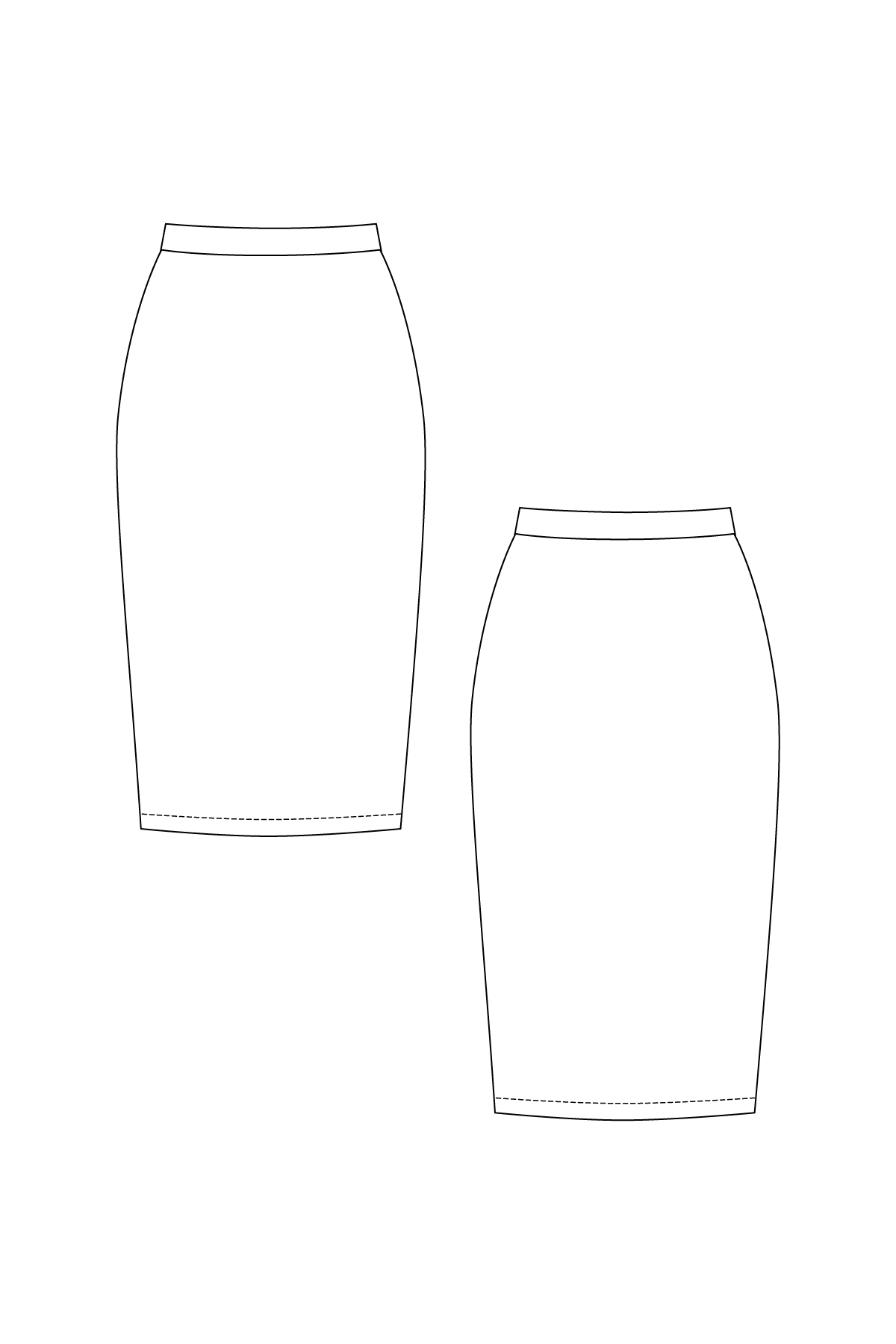 SHADI pencil skirt - PDF PATTERN - homesewn
