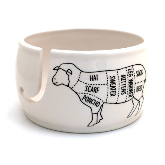 Sheep Parts Yarn Bowl - homesewn