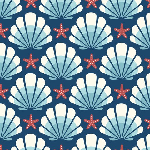 Shells - Ocean Motion - Organic CANVAS - homesewn