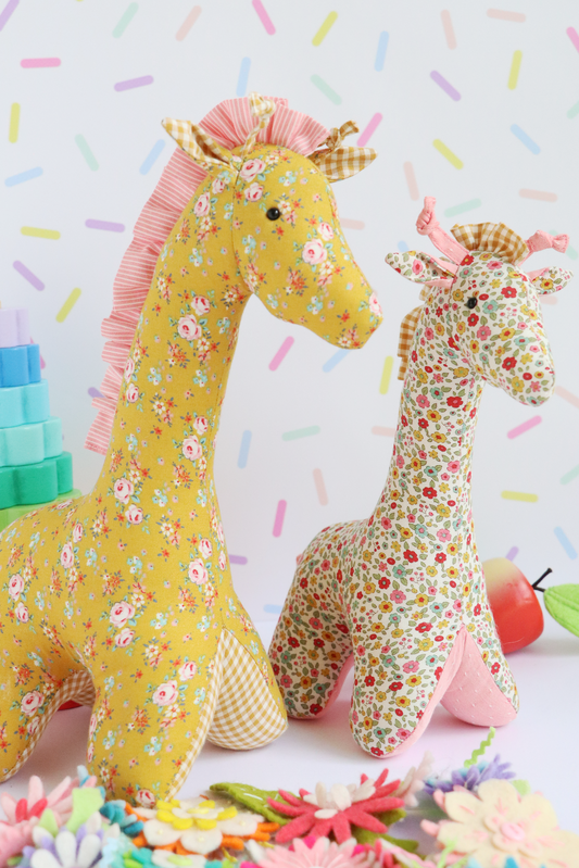 Flannery & Ferg giraffe soft toy pattern by RicRac
