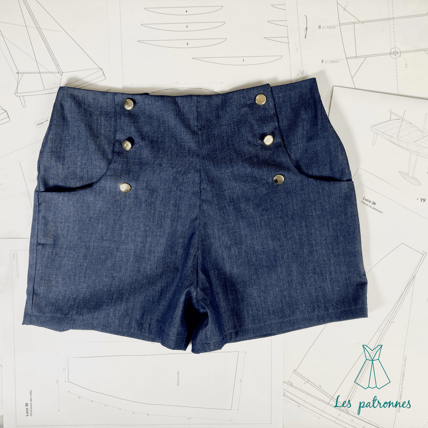 Short à pont Titouan-Femme+Enfant PDF DOWNLOAD - homesewn