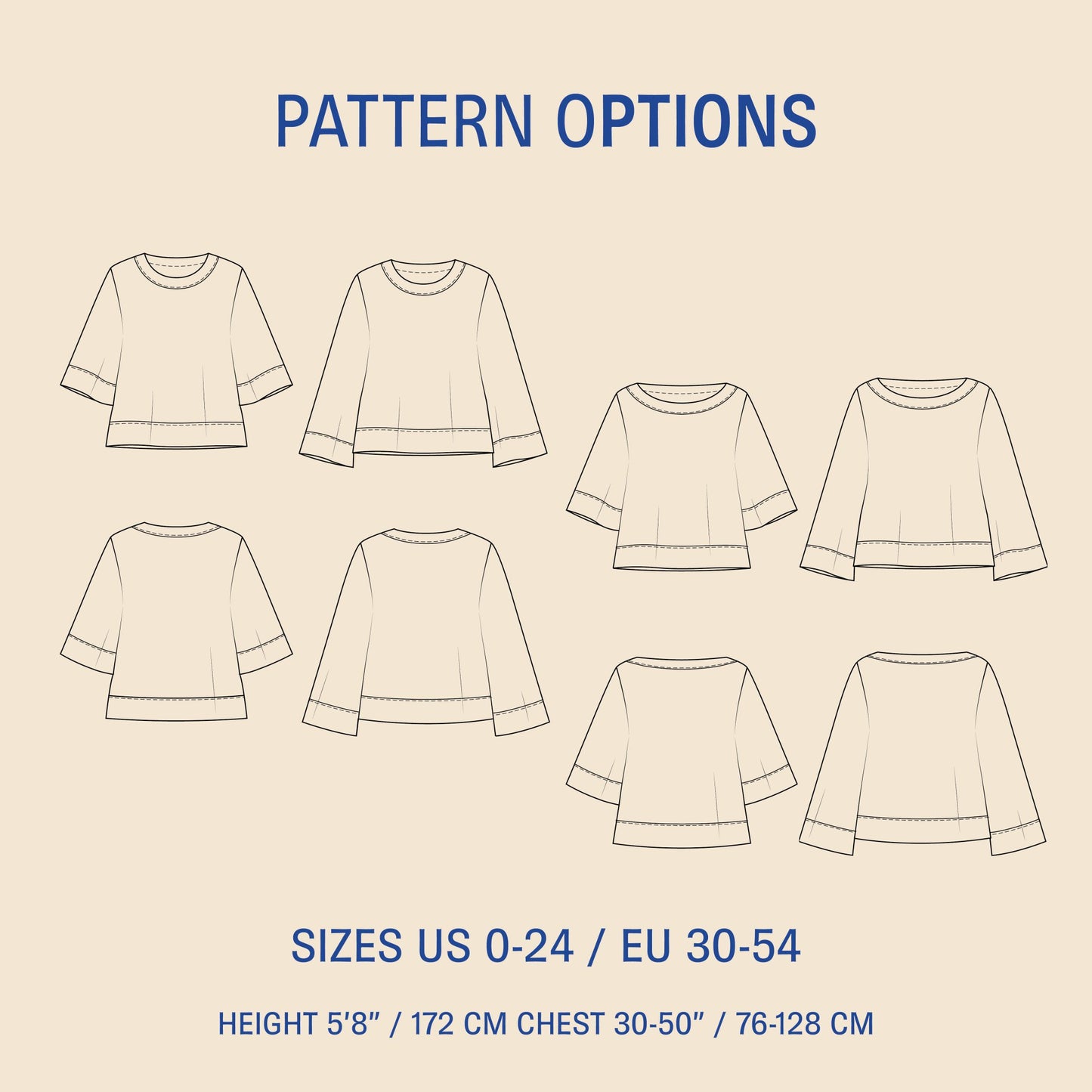 Silke Blouse Sewing pattern PDF DOWNLOAD - homesewn