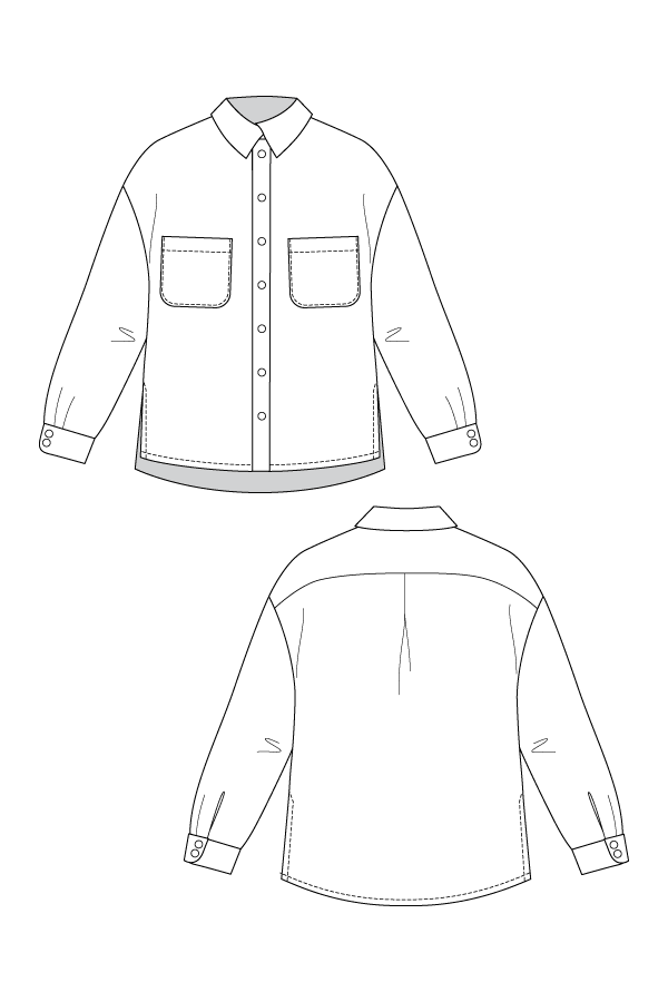 SILMU shirt & shirt dress - PDF PATTERN - homesewn