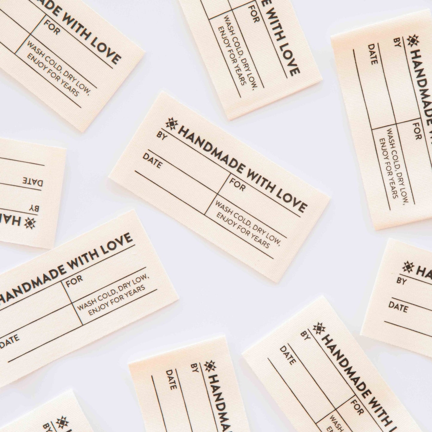 Simple Handmade Organic Cotton Write - In Labels - homesewn